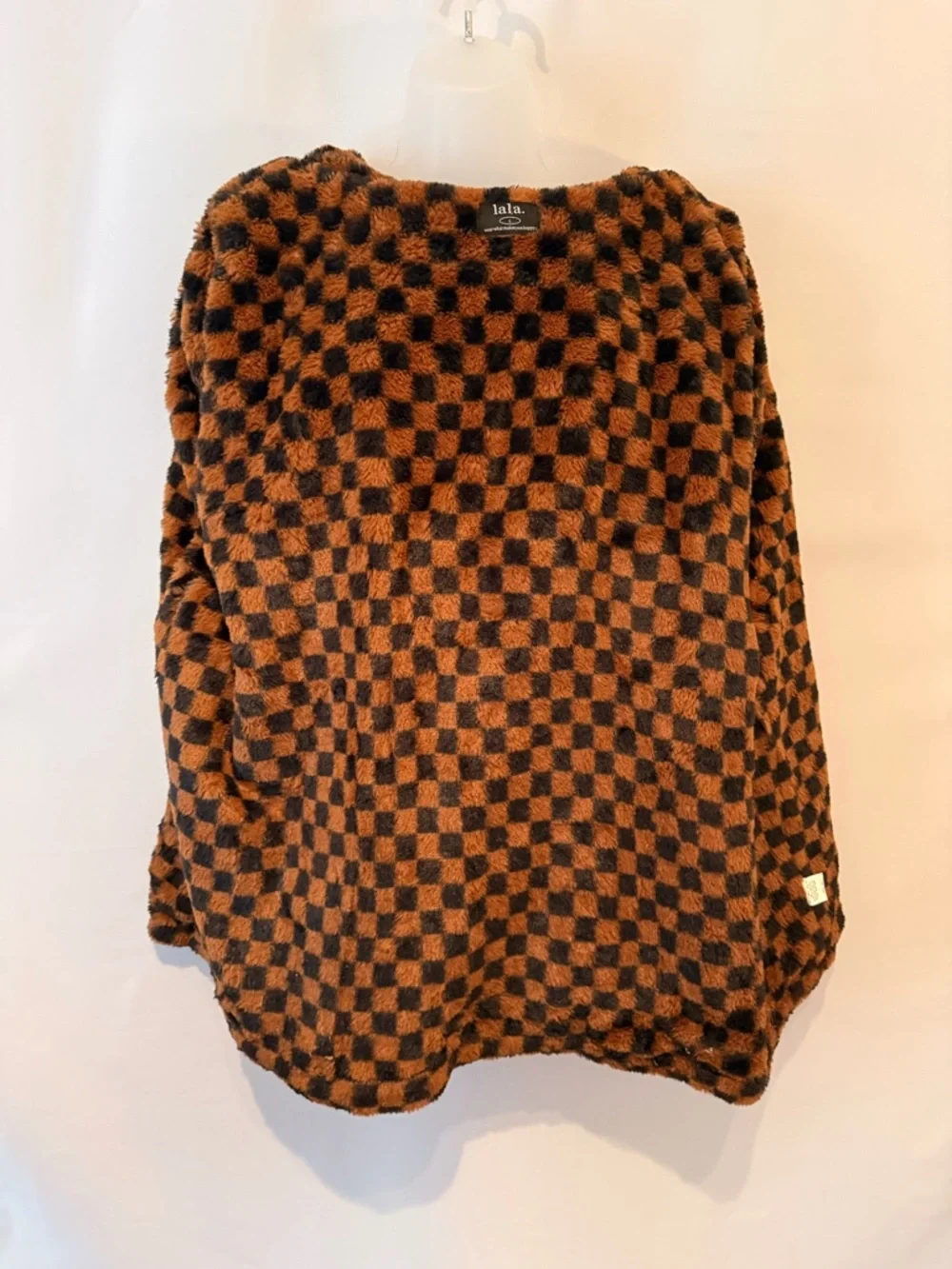 Denim Jacket with Checked Faux Fur Trim - Picture 4 of 5